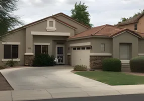 Freshly painted home exterior