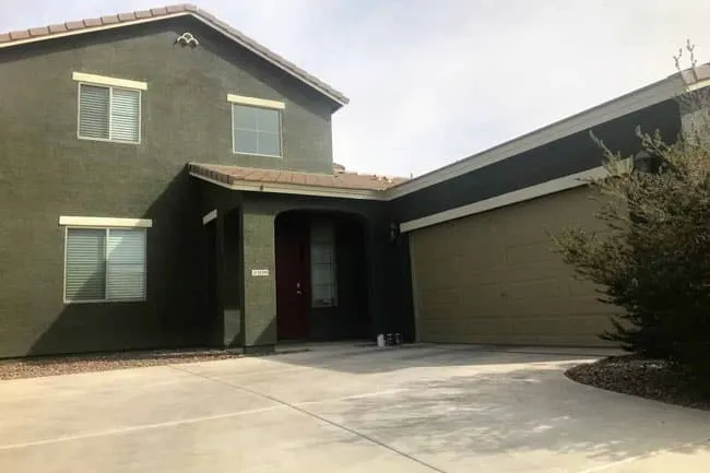 Residential exterior after painting