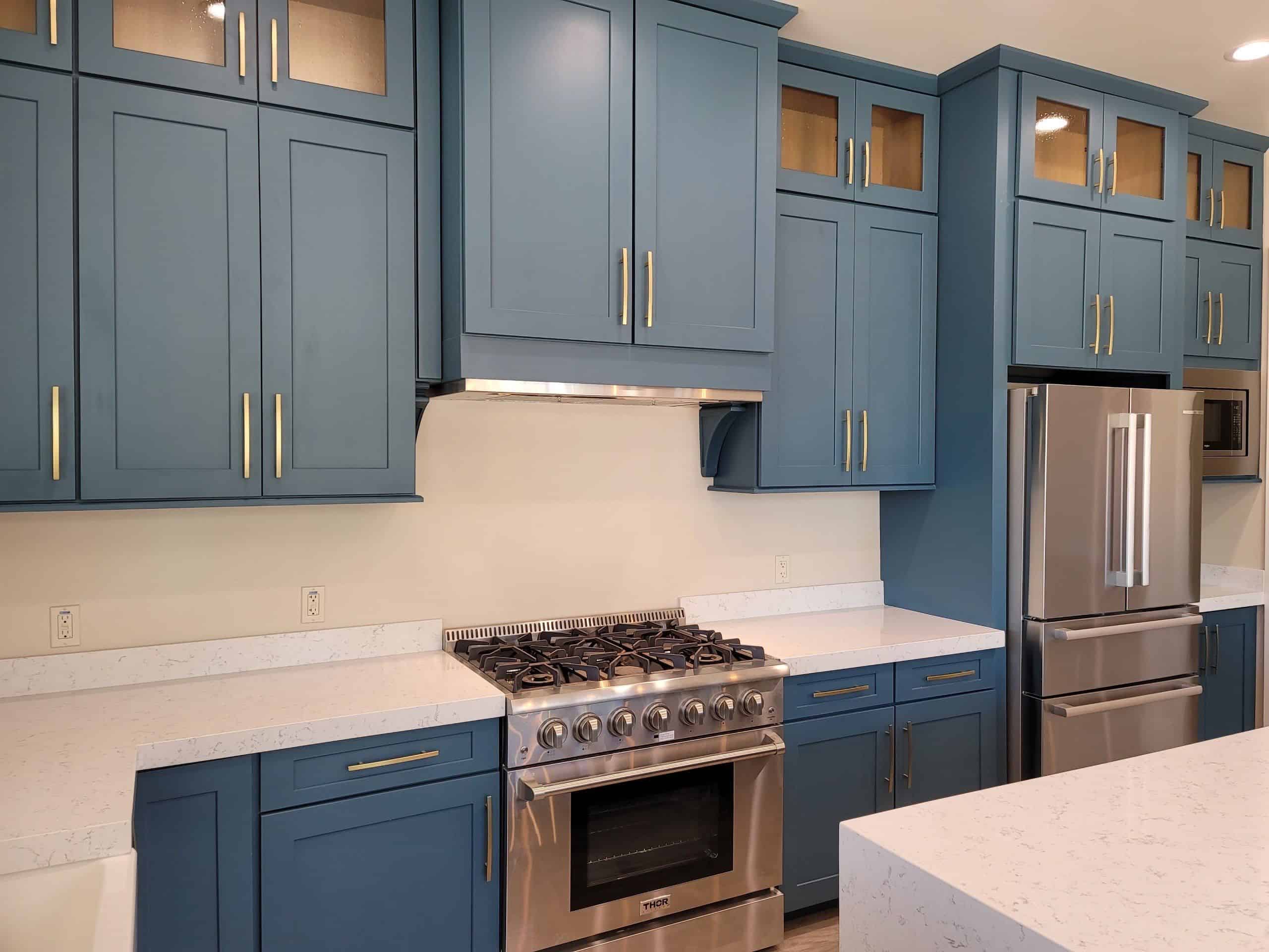 Dust Blue Cabinets
