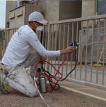 Commercial Painting Services On Metal Fence In Arizona