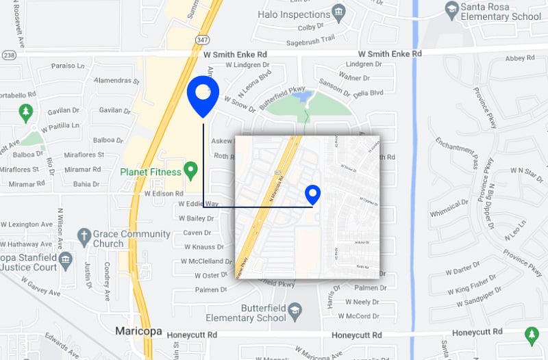 Map Showing The Location Of Our Painting Company
