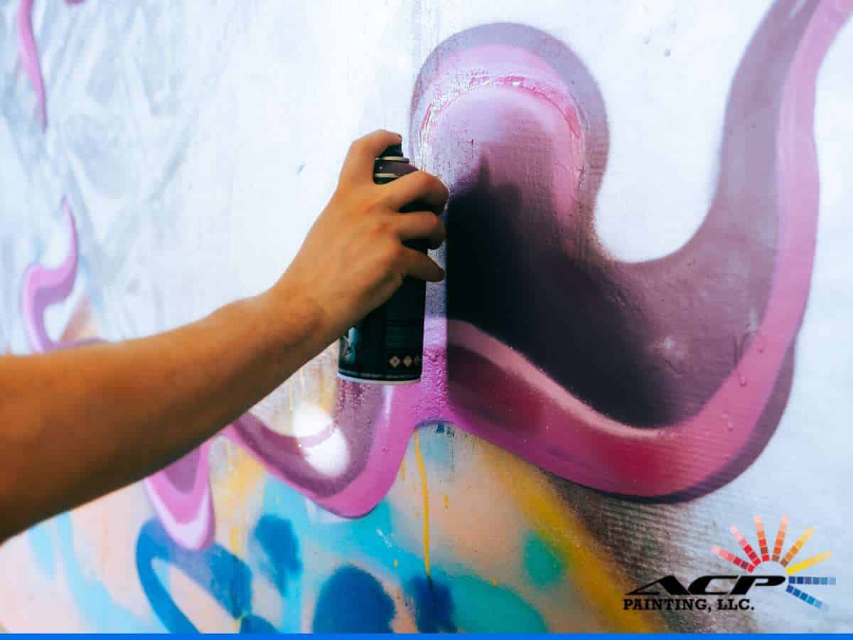 Anti-Graffiti Commercial Painting on storefront wall