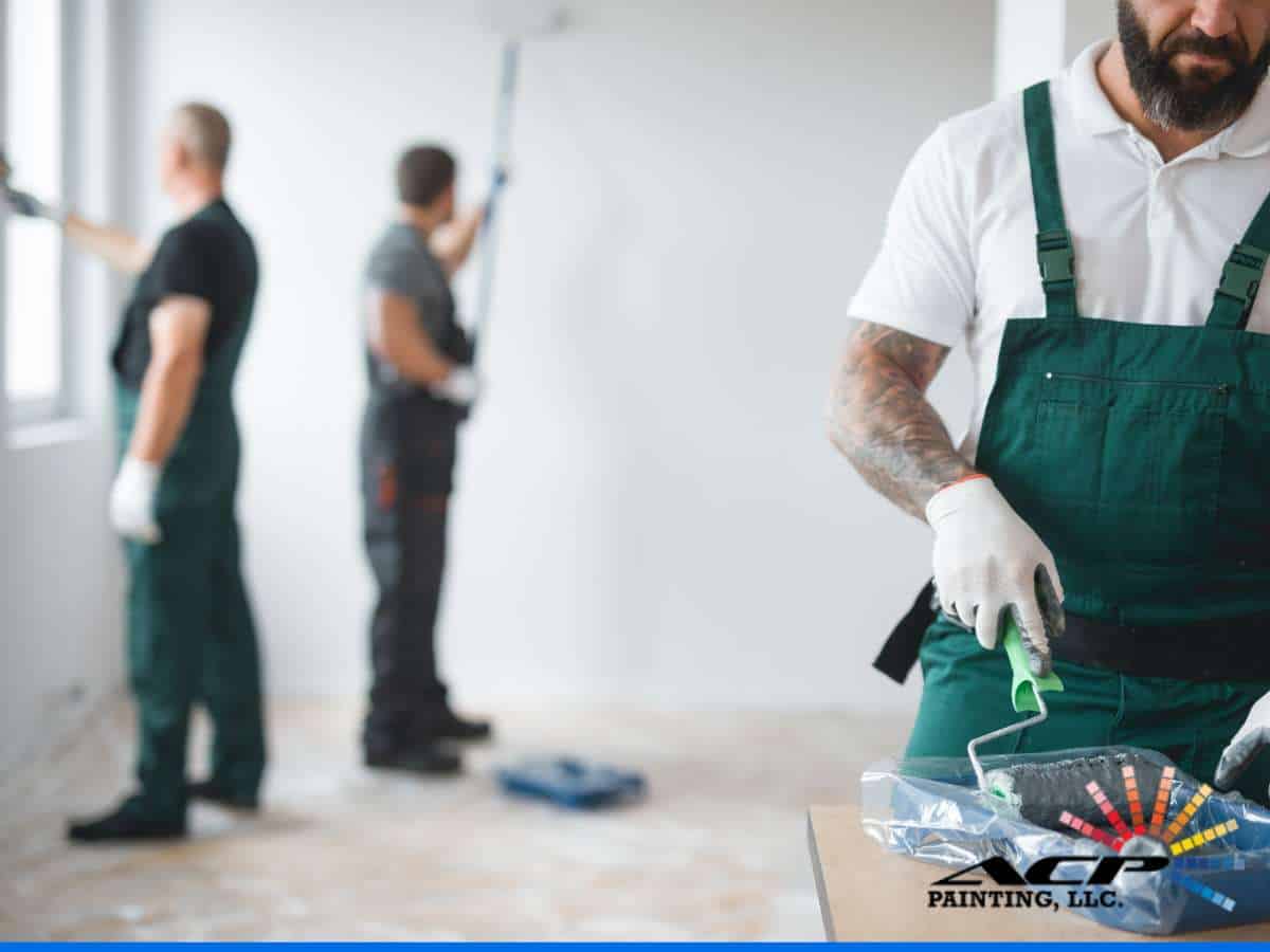 Professional team providing commercial painting services.