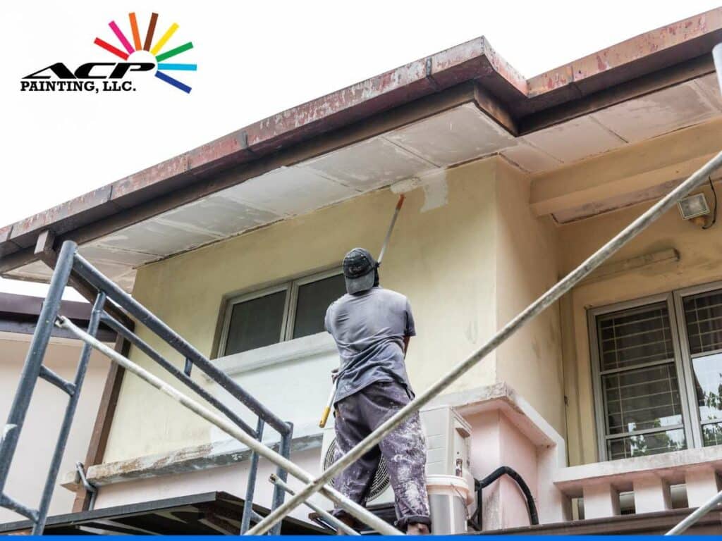 Exterior paint job preparation by ACP Painting in Arizona